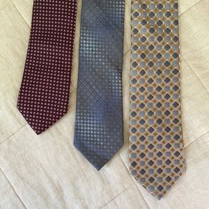 Lot of 3 Ties Calvin Klein Pronto Uomo Cotswold Collection Old Money Preppy